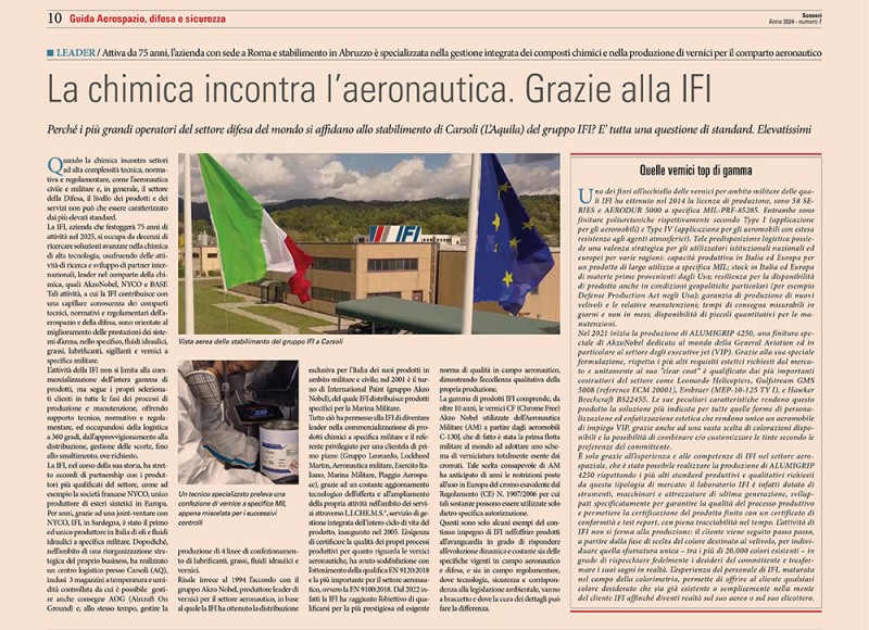 Il Sole 24 Ore Scenari “Guida Aerospazio Difesa e Sicurezza”